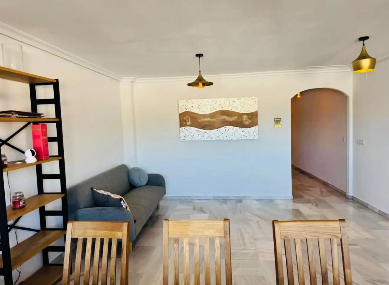 Sala de estar de Apartamento en venta en Calpe / Calp con Aire acondicionado, Calefacción y Terraza