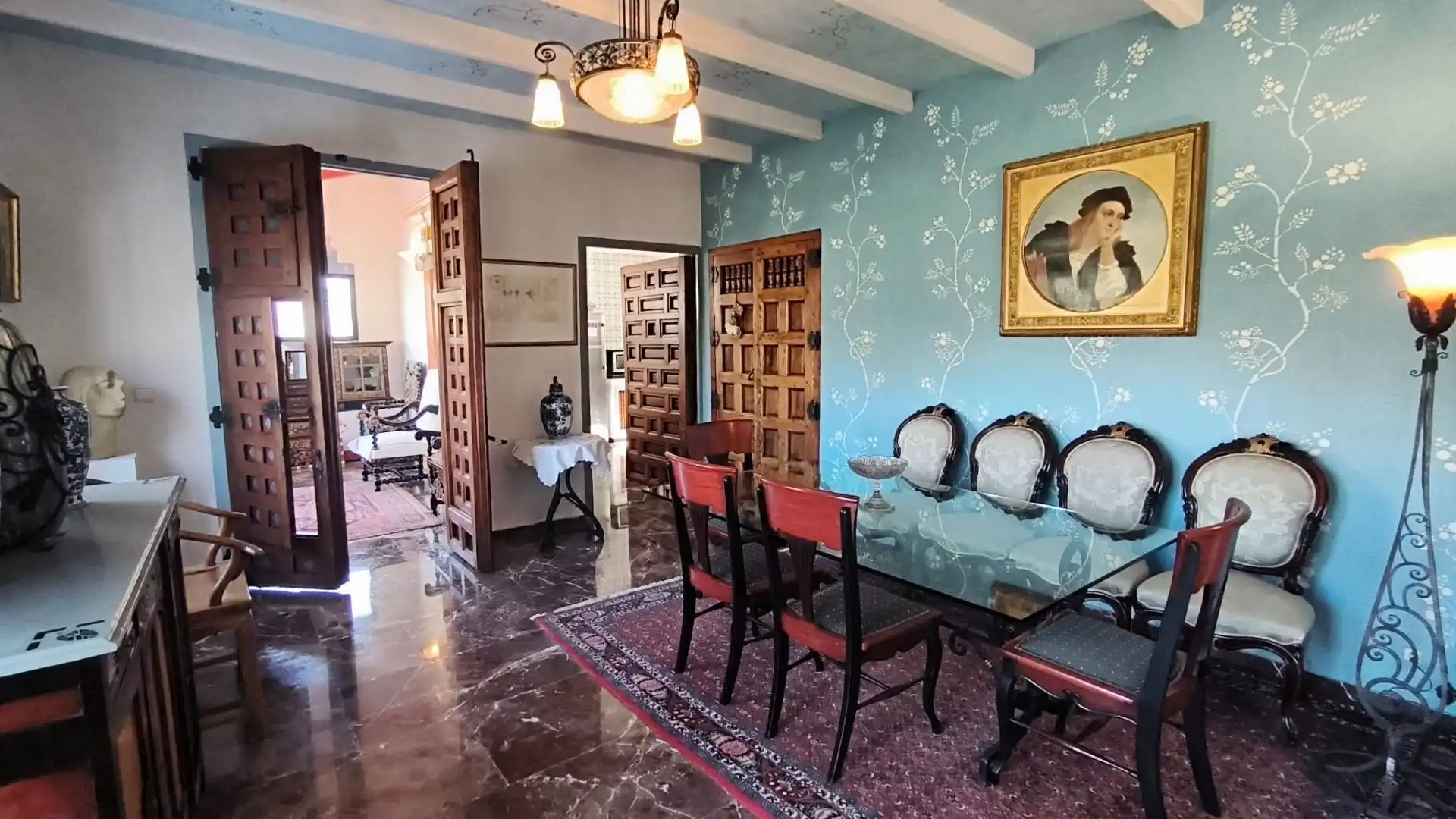 Dining room of Houses for sale in El Castell de Guadalest  with Air Conditioner, Heating and Terrace