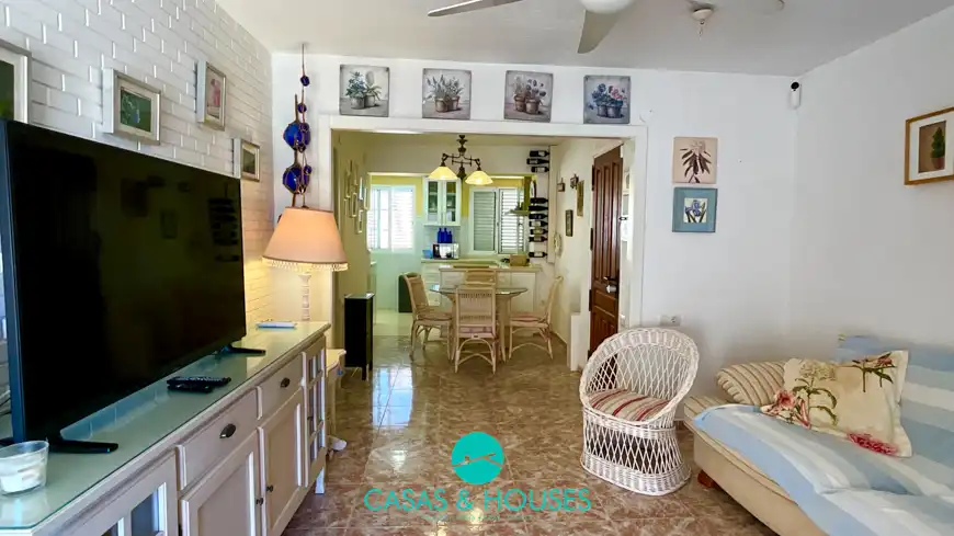 Living room of Flat for sale in La Manga del Mar Menor  with Air Conditioner, Terrace and Furnished