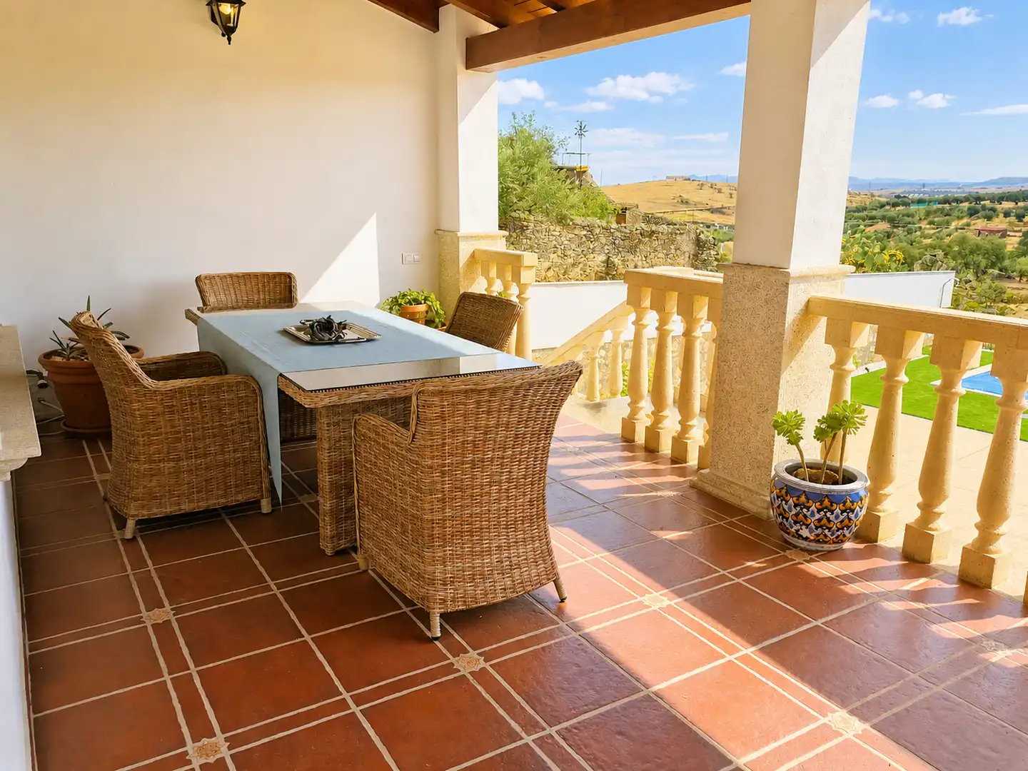 Terraza de Casa o chalet en venta en Valencia de Alcántara con Aire acondicionado, Calefacción y Jardín privado