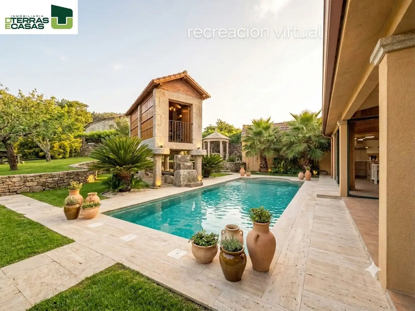 Piscina de Casa o xalet en venda en Pontevedra Capital  amb Jardí privat i Terrassa
