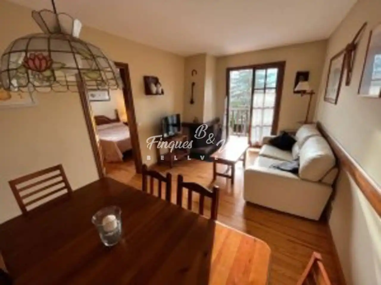 Living room of Flat for rent in Llívia  with Heating, Parquet flooring and Storage room