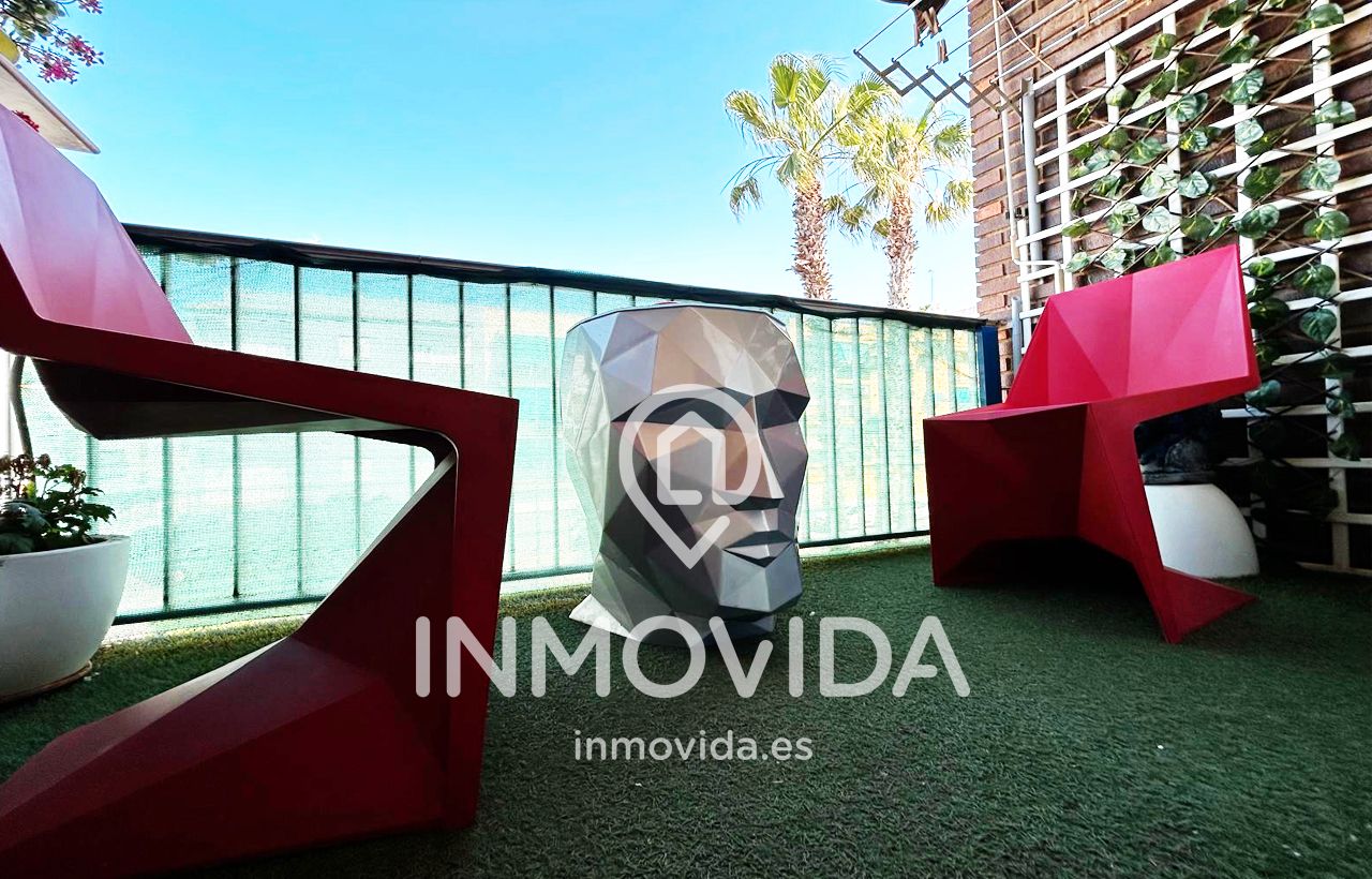 Terrace of Flat for sale in Vallada  with Air Conditioner, Furnished and Balcony