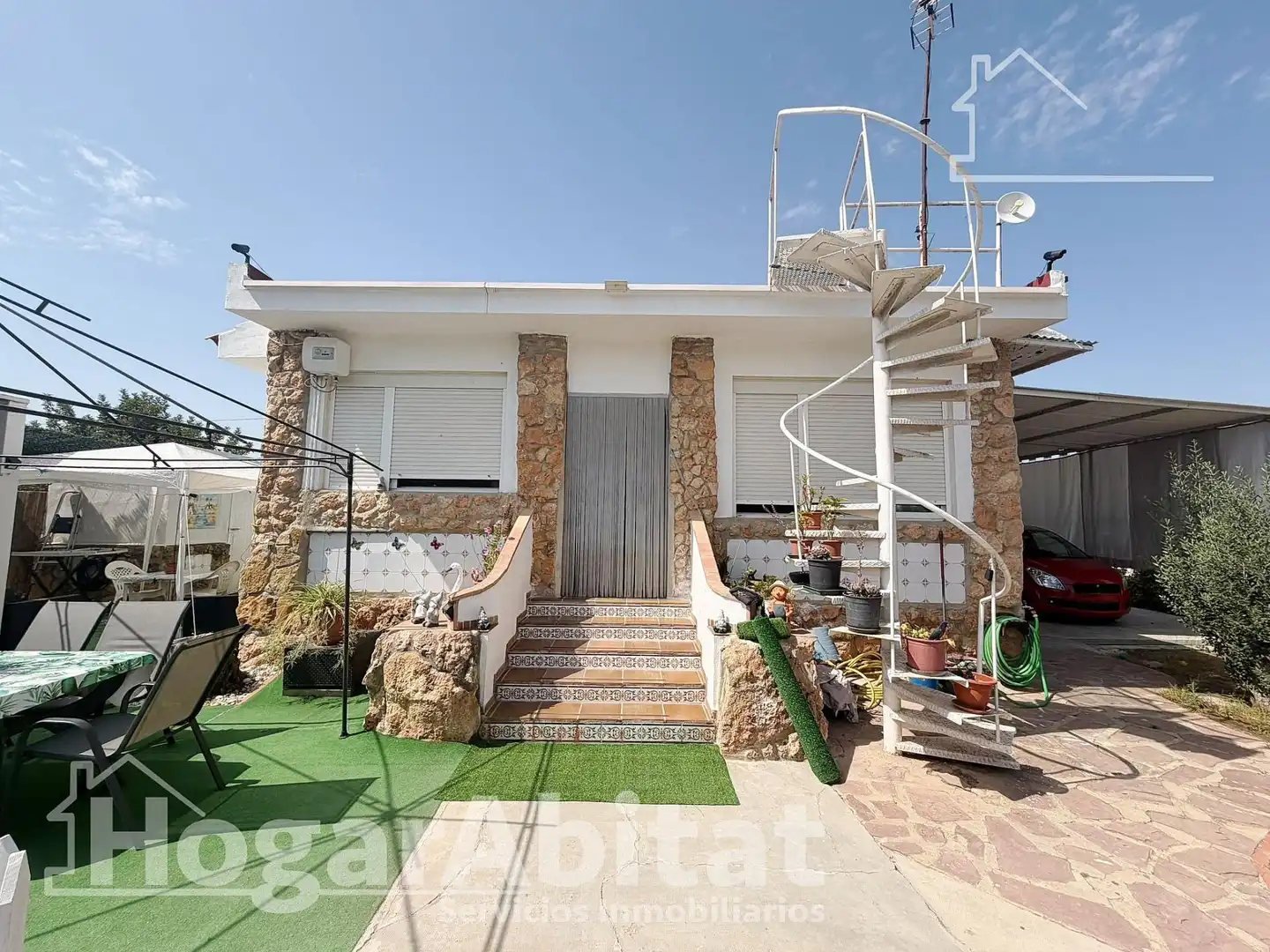 Vista exterior de Casa o chalet en venta en Vilamarxant con Aire acondicionado, Jardín privado y Terraza