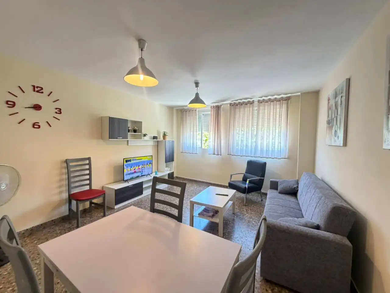 Living room of Flat for sale in Castellón de la Plana / Castelló de la Plana  with Heating, Storage room and Furnished