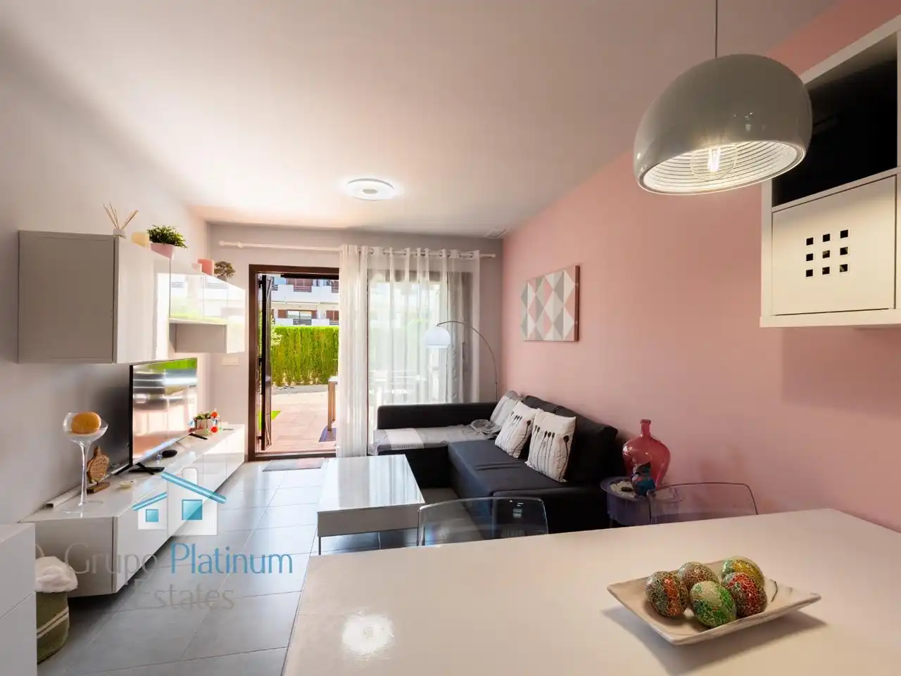 Sala de estar de Apartamento en venta en Pulpí con Aire acondicionado, Piscina y Amueblado