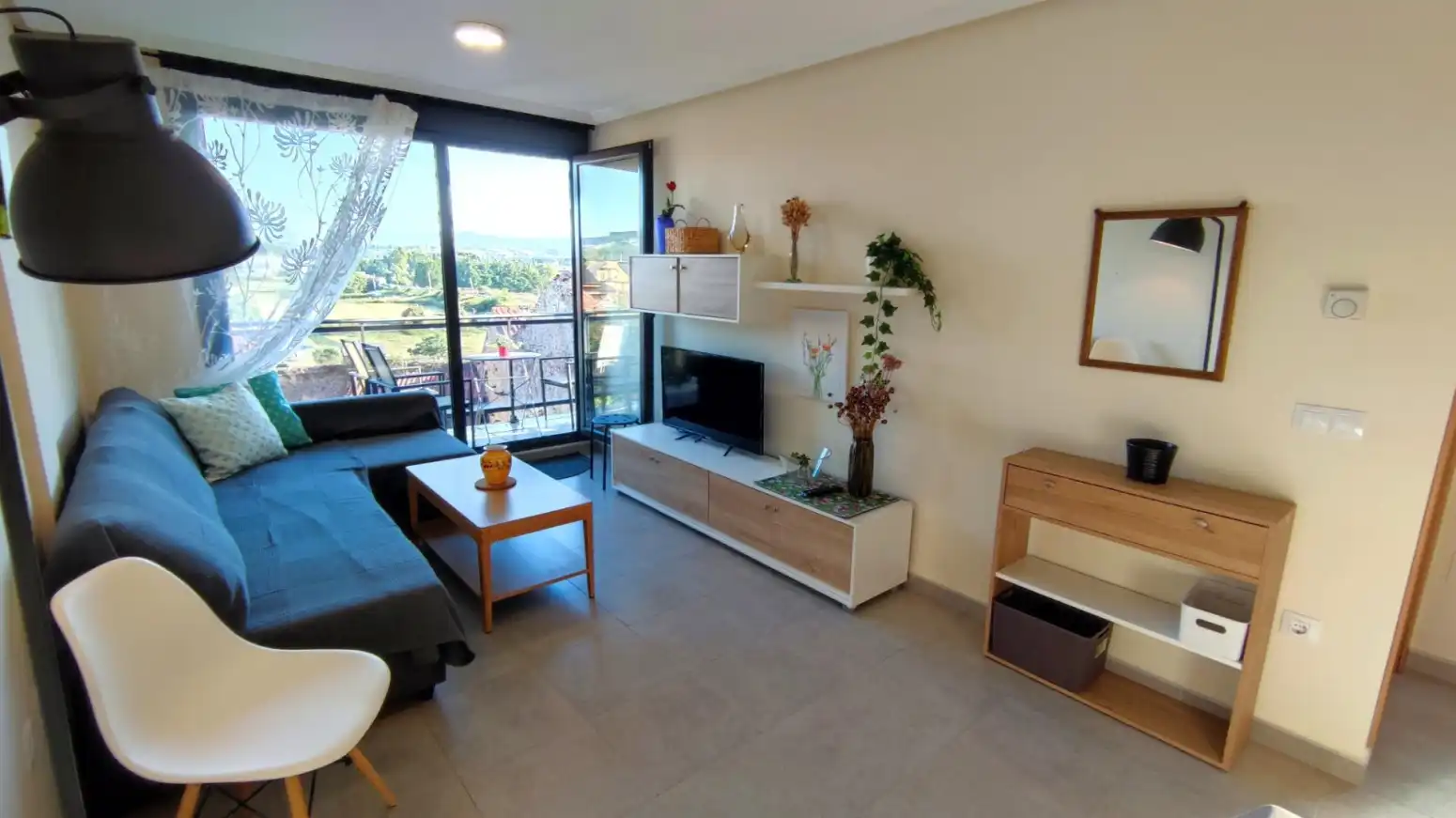 Living room of Flat for rent in Miengo  with Heating, Parquet flooring and Terrace