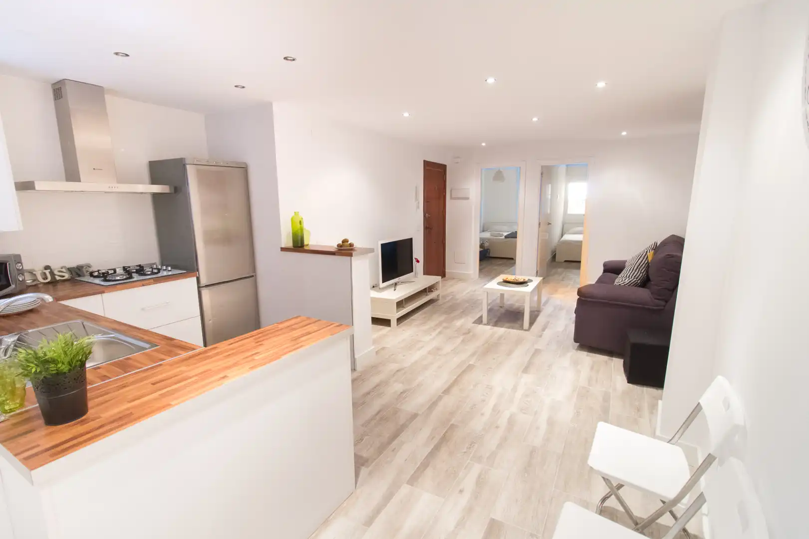 Living room of Flat for share in Málaga  with Air Conditioner, Heating and Furnished