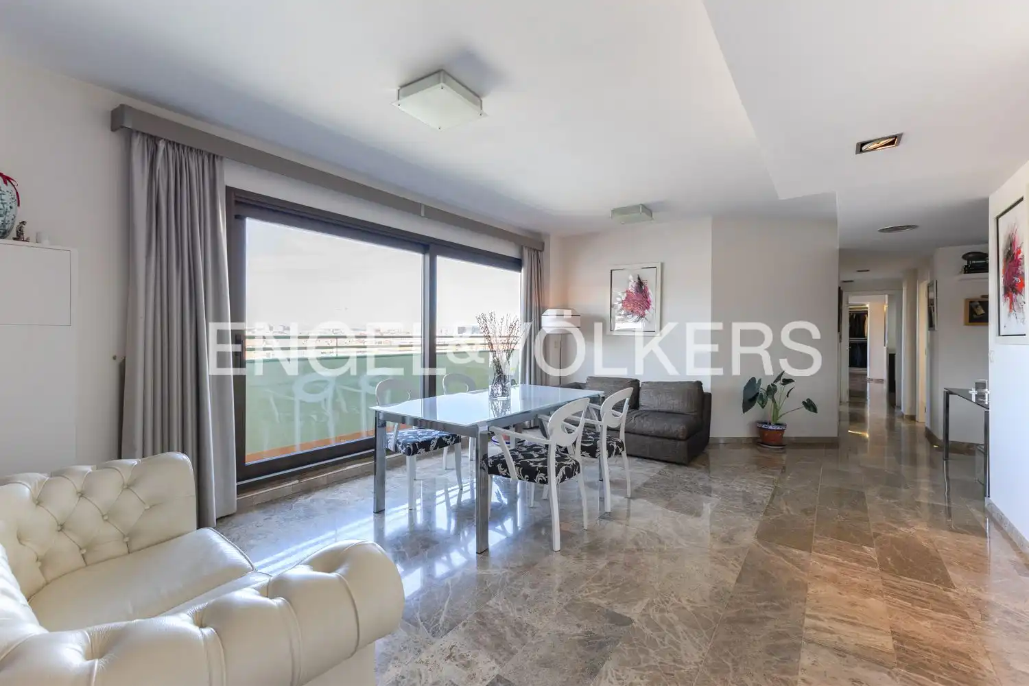 Esszimmer von Wohnung zum Verkauf in Valencia mit Klimaanlage, Heizung und Terrasse