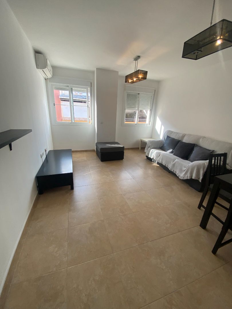 Living room of Flat for rent in Málaga Capital  with Air Conditioner, Furnished and Washing machine