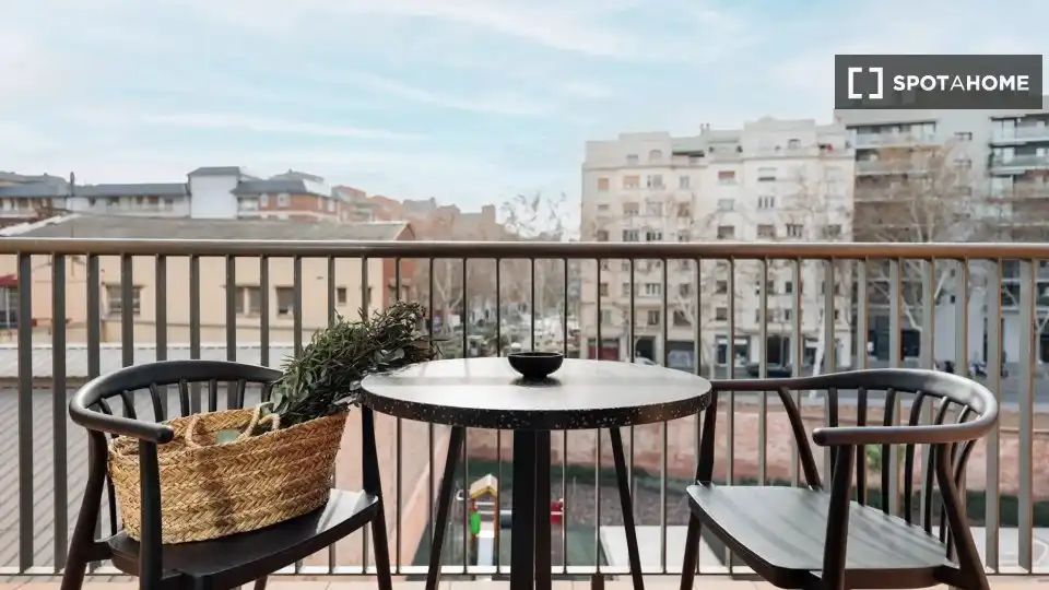 Balcony of Flat for rent in Barcelona  with Air Conditioner, Heating and Furnished