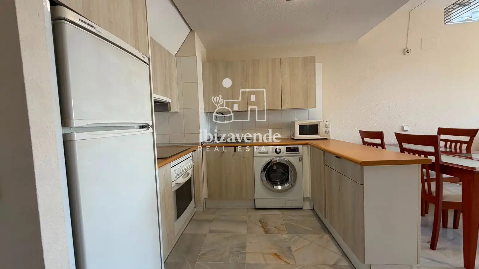 Kitchen of Flat for sale in Eivissa  with Air Conditioner, Swimming Pool and Furnished