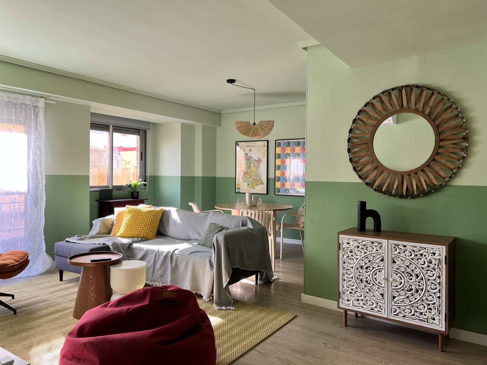 Sala d'estar de Apartament per a compartir en  Valencia Capital amb Aire condicionat, Terrassa i Moblat