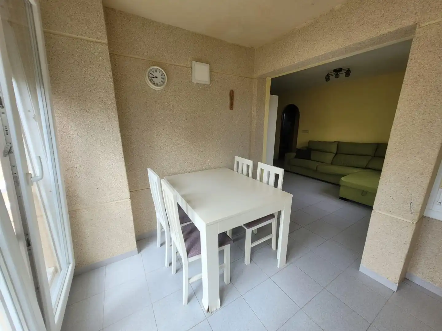 Comedor de Apartamento en venta en Alicante / Alacant con Jardín privado, Terraza y Amueblado