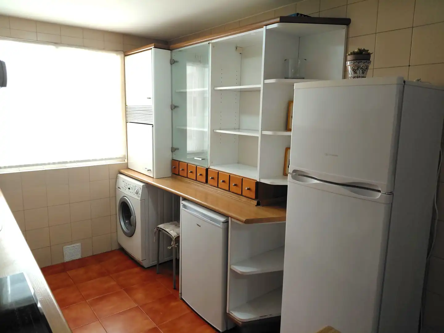 Cocina de Dúplex de alquiler en A Coruña Capital  con Jardín privado, Parquet y Amueblado