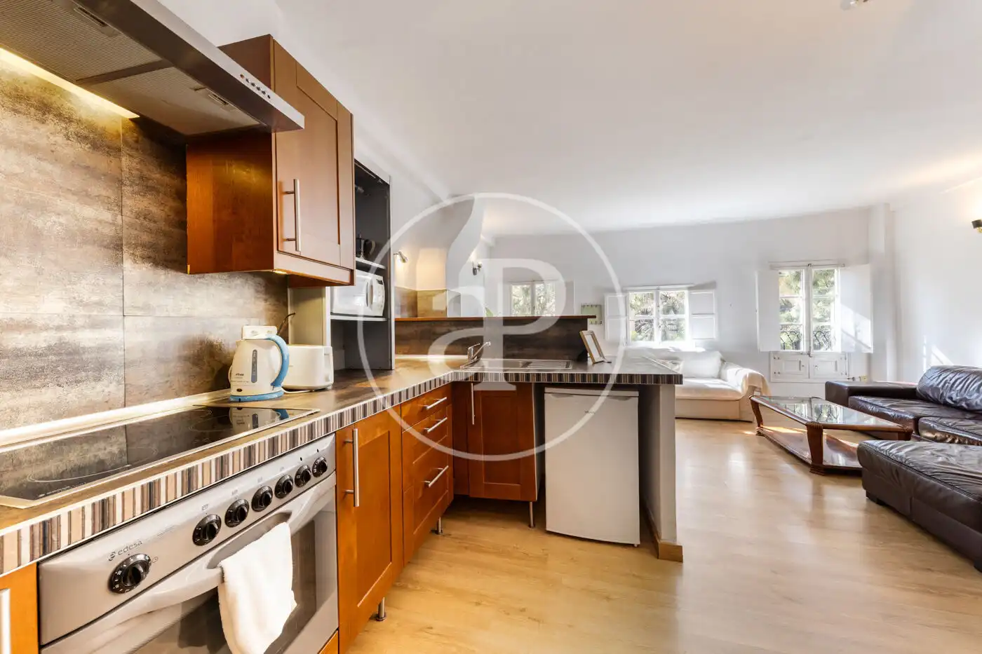 Küche von Wohnung zur Miete in  Palma de Mallorca mit Klimaanlage, Heizung und Terrasse