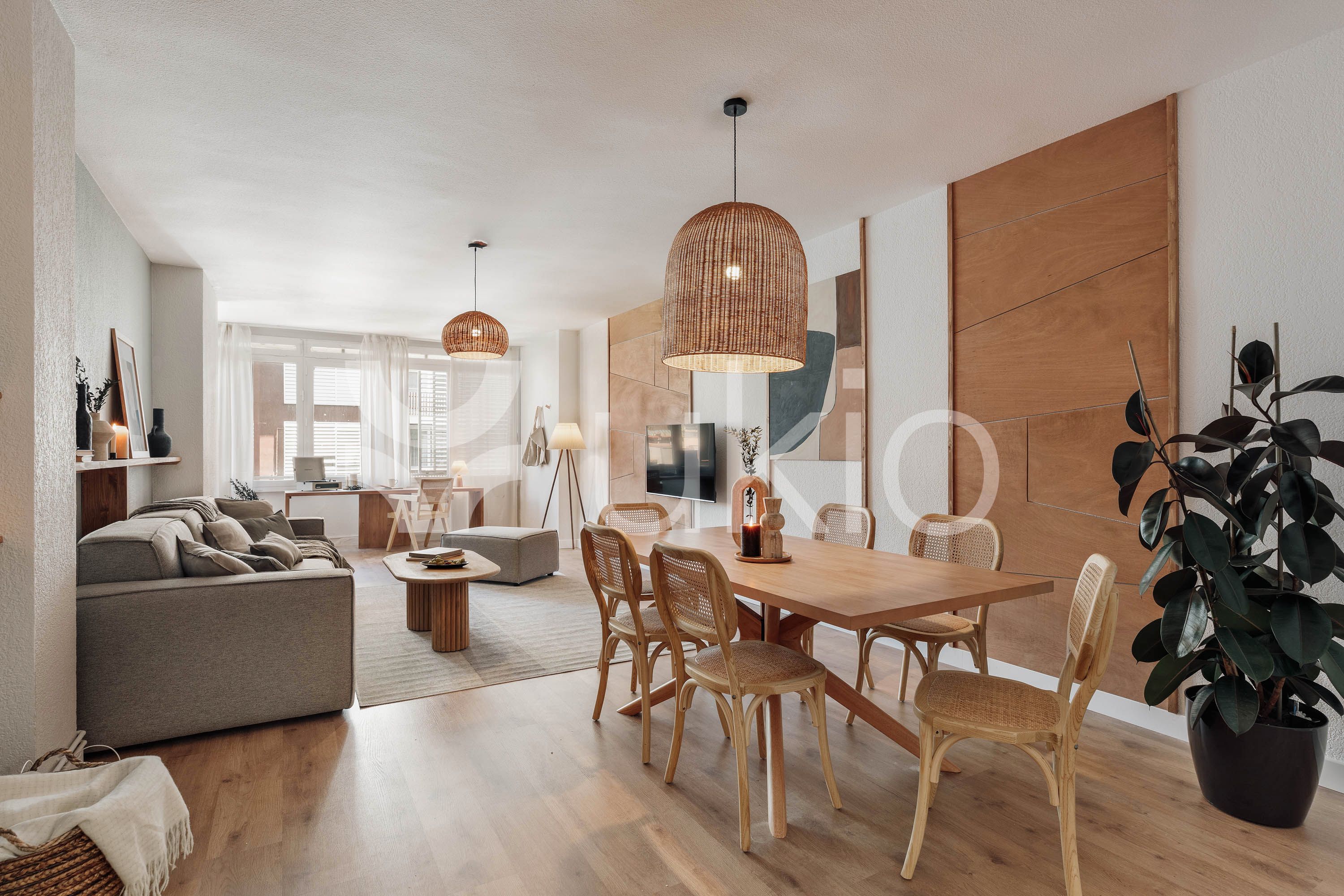 Sala d'estar de Apartament de lloguer en  Barcelona Capital amb Aire condicionat, Calefacció i Moblat
