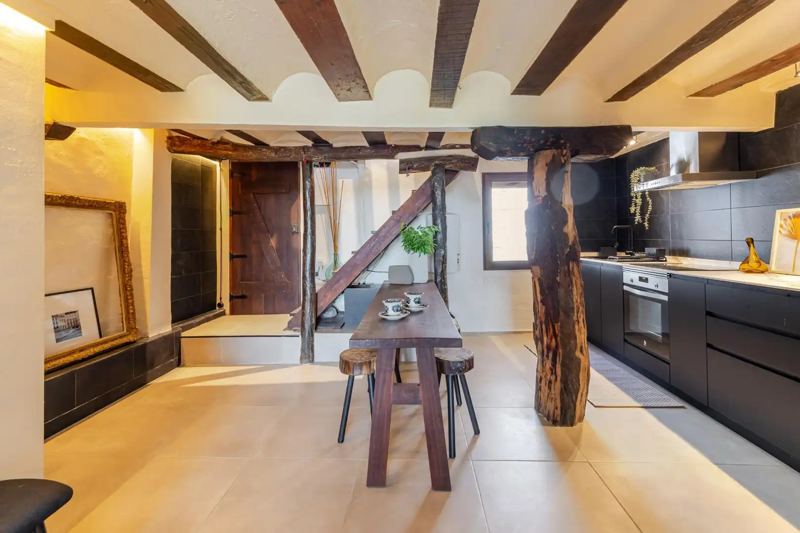 Cocina de Finca rústica en venta en Venta del Moro con Jardín privado, Terraza y Amueblado
