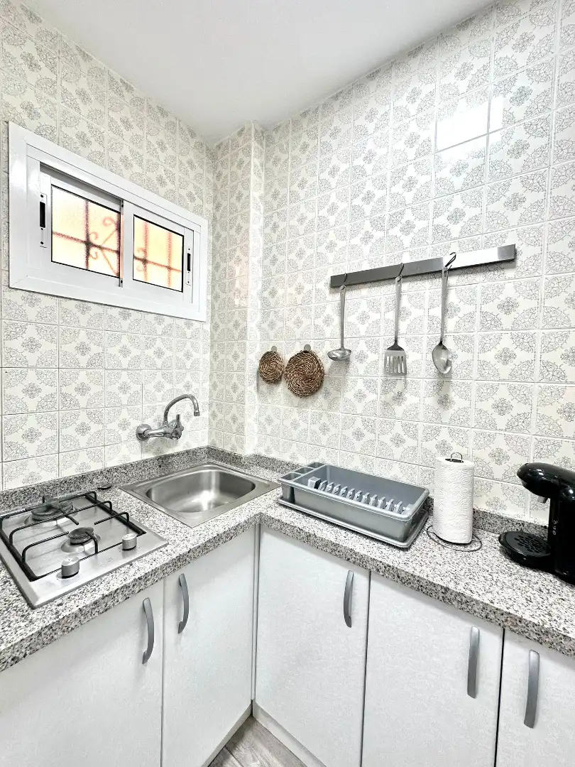 Küche von Wohnung zur Miete in Benalmádena mit Klimaanlage, Terrasse und Möbliert