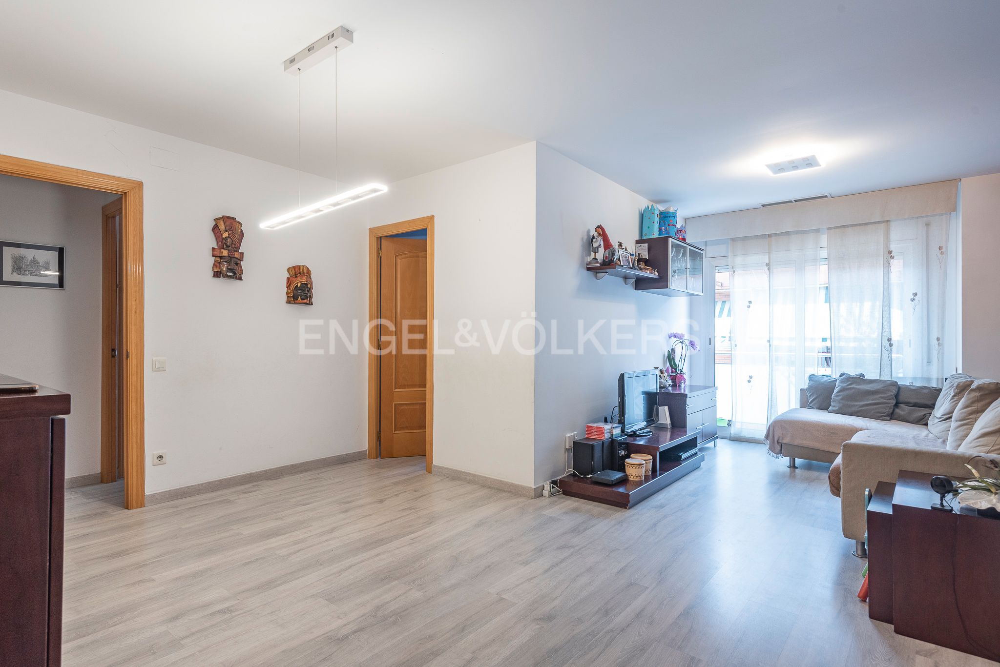 Sala d'estar de Apartament en venda en  Barcelona Capital amb Calefacció, Parquet i Balcó