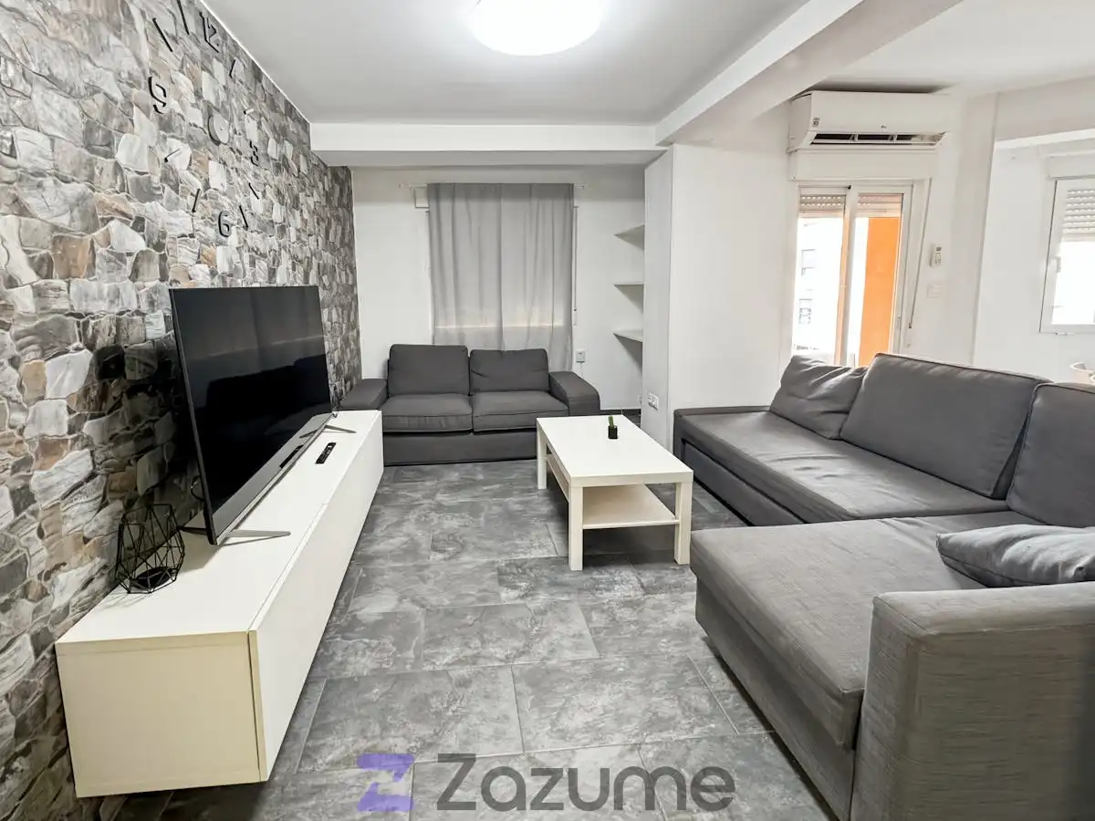 Wohnzimmer von Wohnung zur Miete in Alicante / Alacant mit Klimaanlage, Terrasse und Möbliert