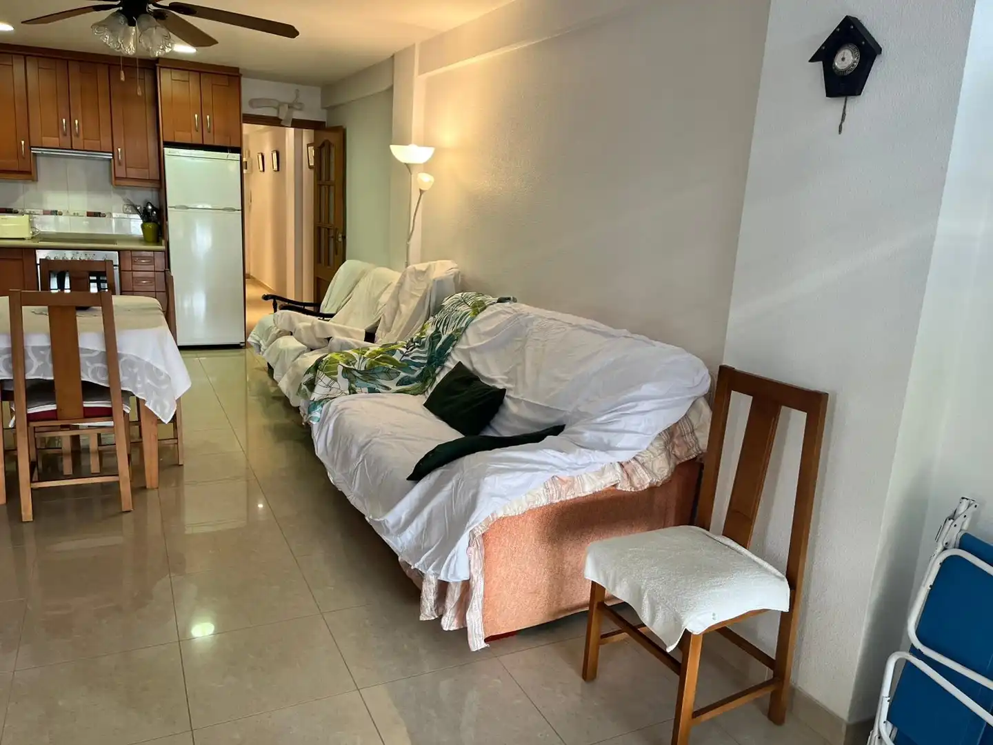 Sala de estar de Apartamento de alquiler en Santa Pola con Calefacción, Amueblado y Microondas