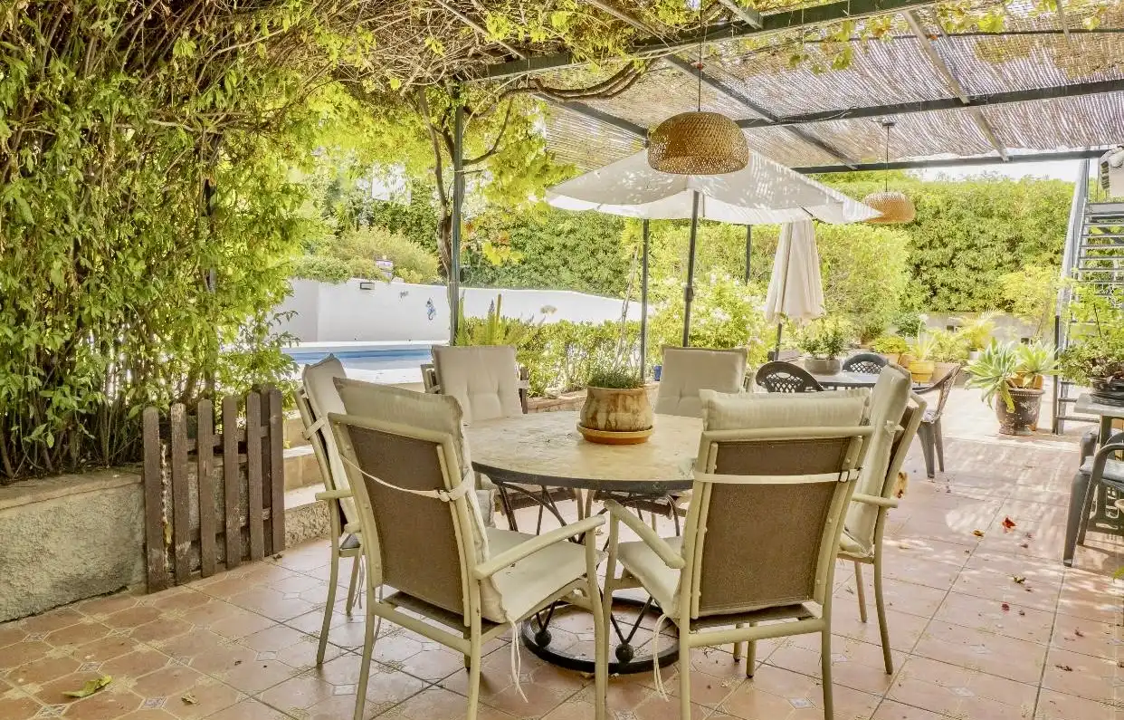 Terrassa de Finca rústica de lloguer en Alhaurín El Grande amb Aire condicionat, Calefacció i Jardí privat