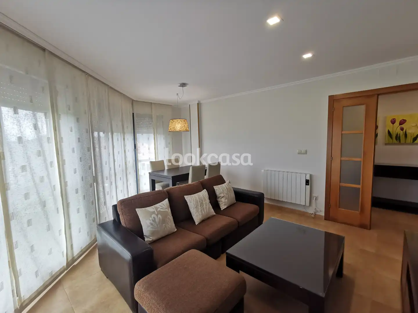 Sala d'estar de Pis en venda en Sanxenxo amb Calefacció, Traster i Moblat