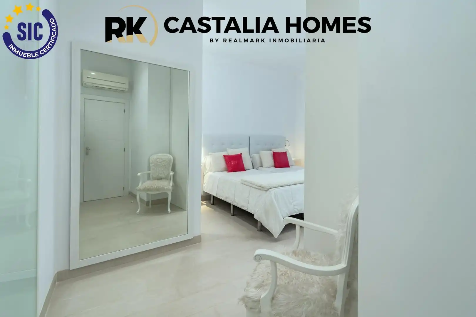 Schlafzimmer von Einfamilien-Reihenhaus zum Verkauf in Castellón de la Plana / Castelló de la Plana mit Klimaanlage, Privatgarten und Terrasse