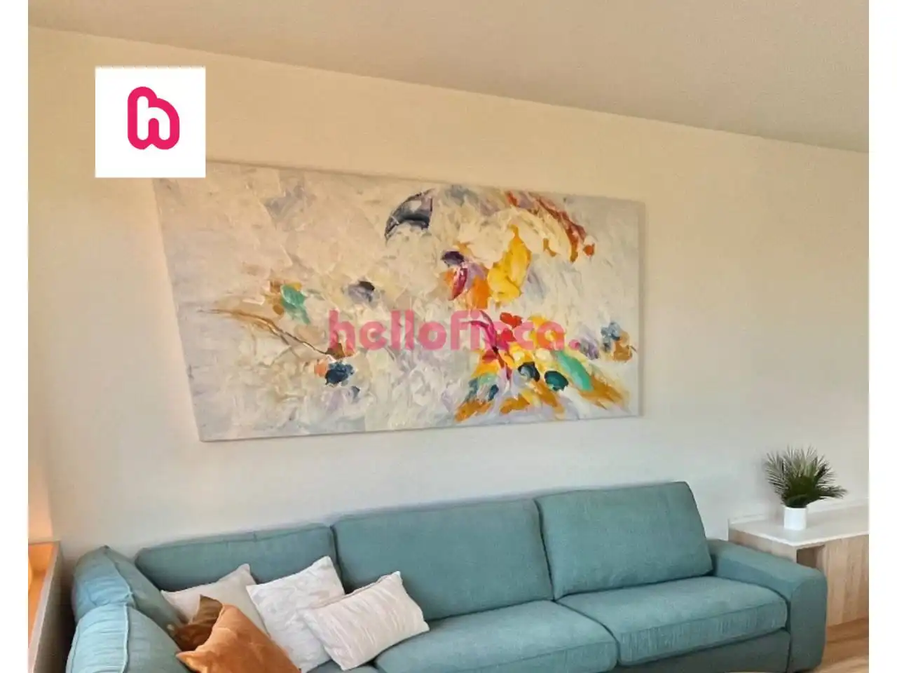 Sala de estar de Ático en venta en Sant Adrià de Besòs con Aire acondicionado, Calefacción y Parquet