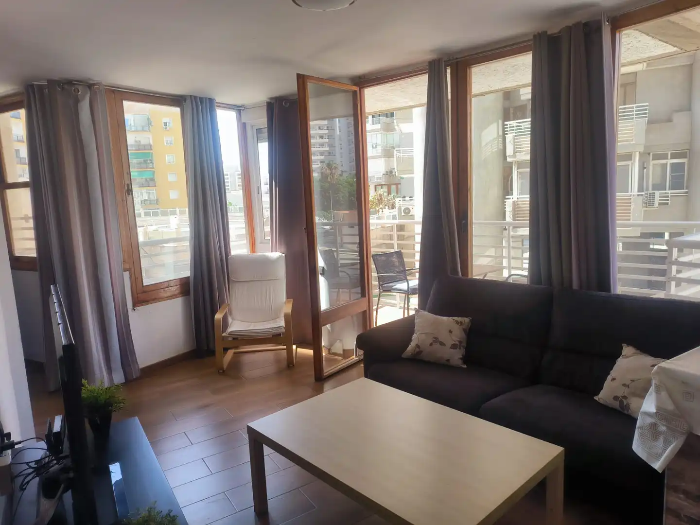 Wohnzimmer von Wohnung zur Miete in Torremolinos mit Klimaanlage, Terrasse und Möbliert