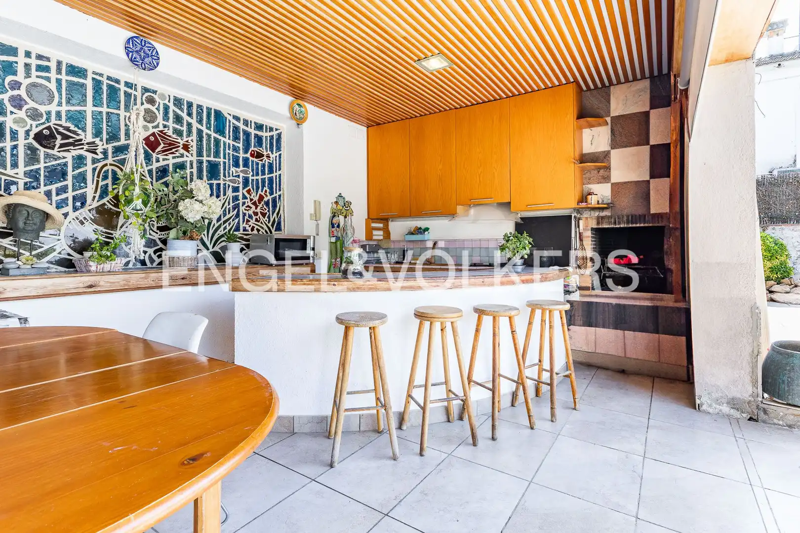 Cocina de Casa o chalet en venta en Canovelles con Aire acondicionado, Calefacción y Jardín privado