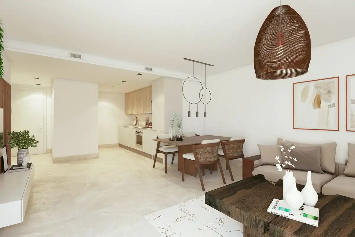 Sala de estar de Apartamento en venta en Benahavís con Aire acondicionado, Jardín privado y Terraza