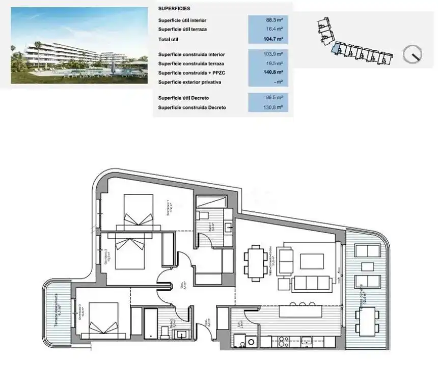 Apartamento con terraza en venta en Los Álamos, imagen 33