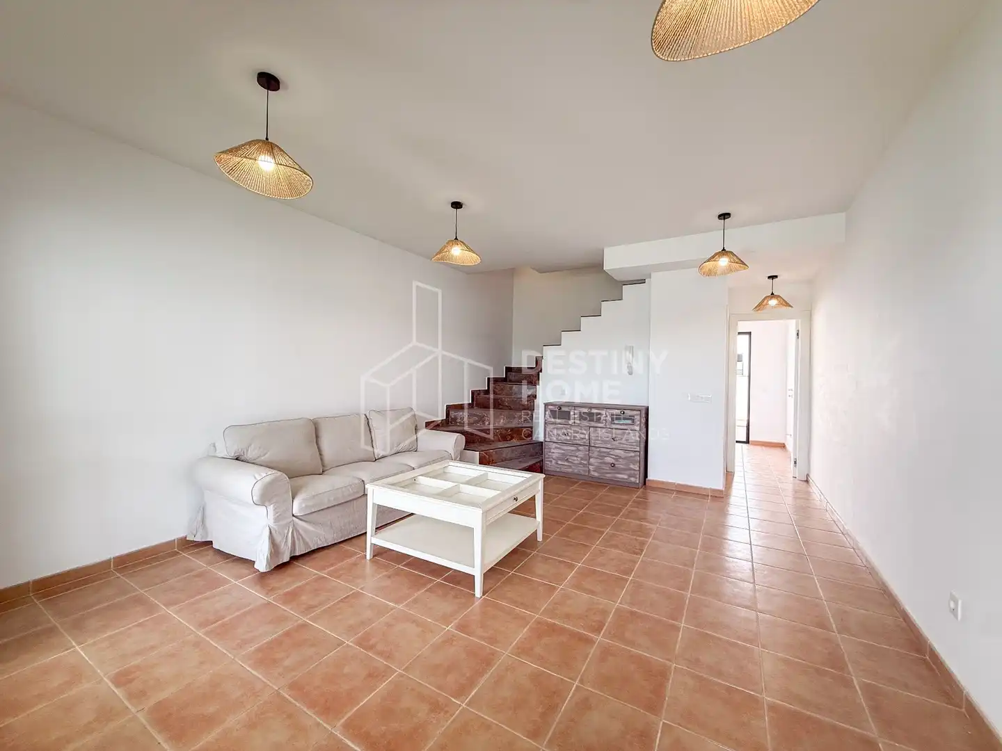 Sala d'estar de Dúplex en venda en La Oliva amb Jardí privat i Terrassa