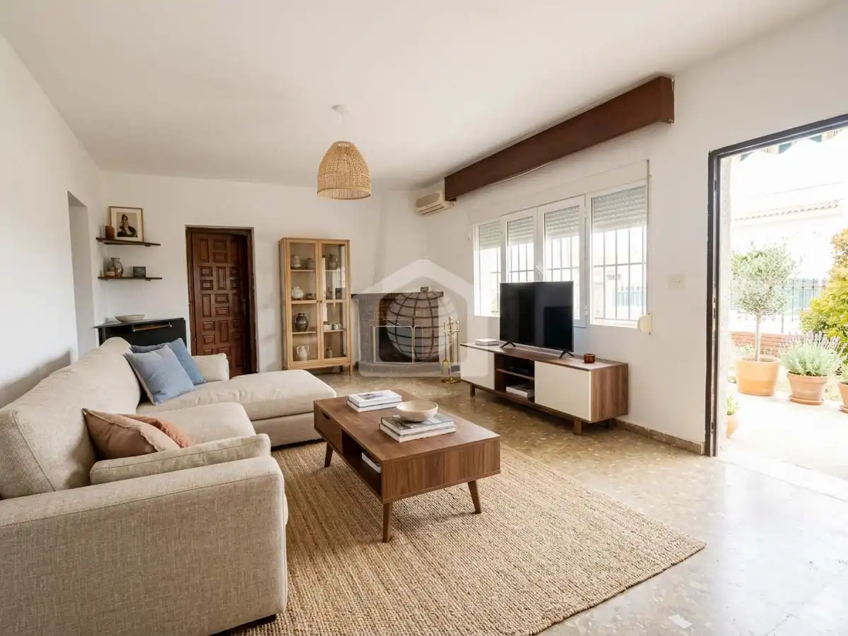 Sala de estar de Casa o chalet en venta en Rincón de la Victoria con Jardín privado y Terraza