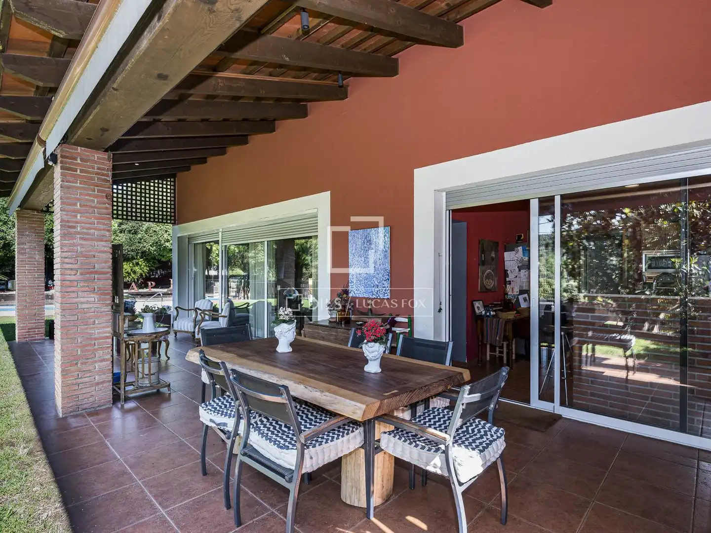 Terrassa de Casa o xalet en venda en Sant Cugat del Vallès amb Aire condicionat, Calefacció i Jardí privat