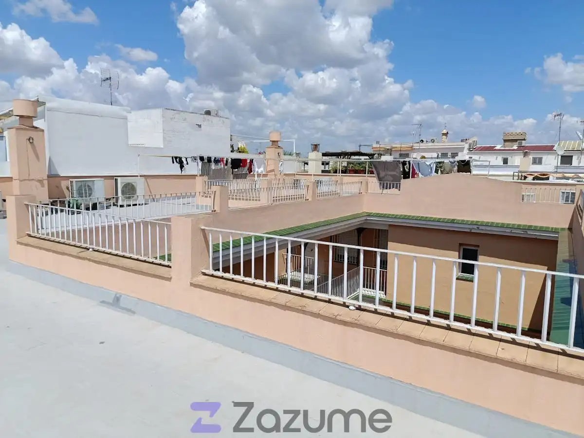 Terraza de Piso de alquiler en Sevilla con Aire acondicionado, Calefacción y Parquet