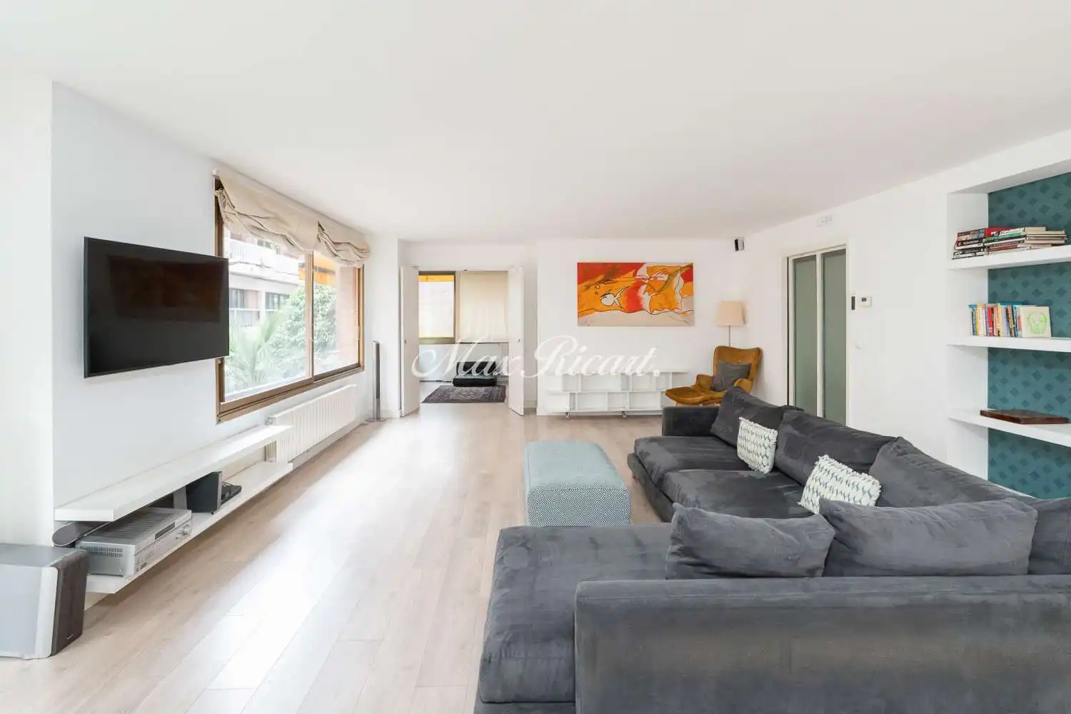 Wohnzimmer von Wohnung zum Verkauf in Barcelona mit Klimaanlage, Heizung und Terrasse