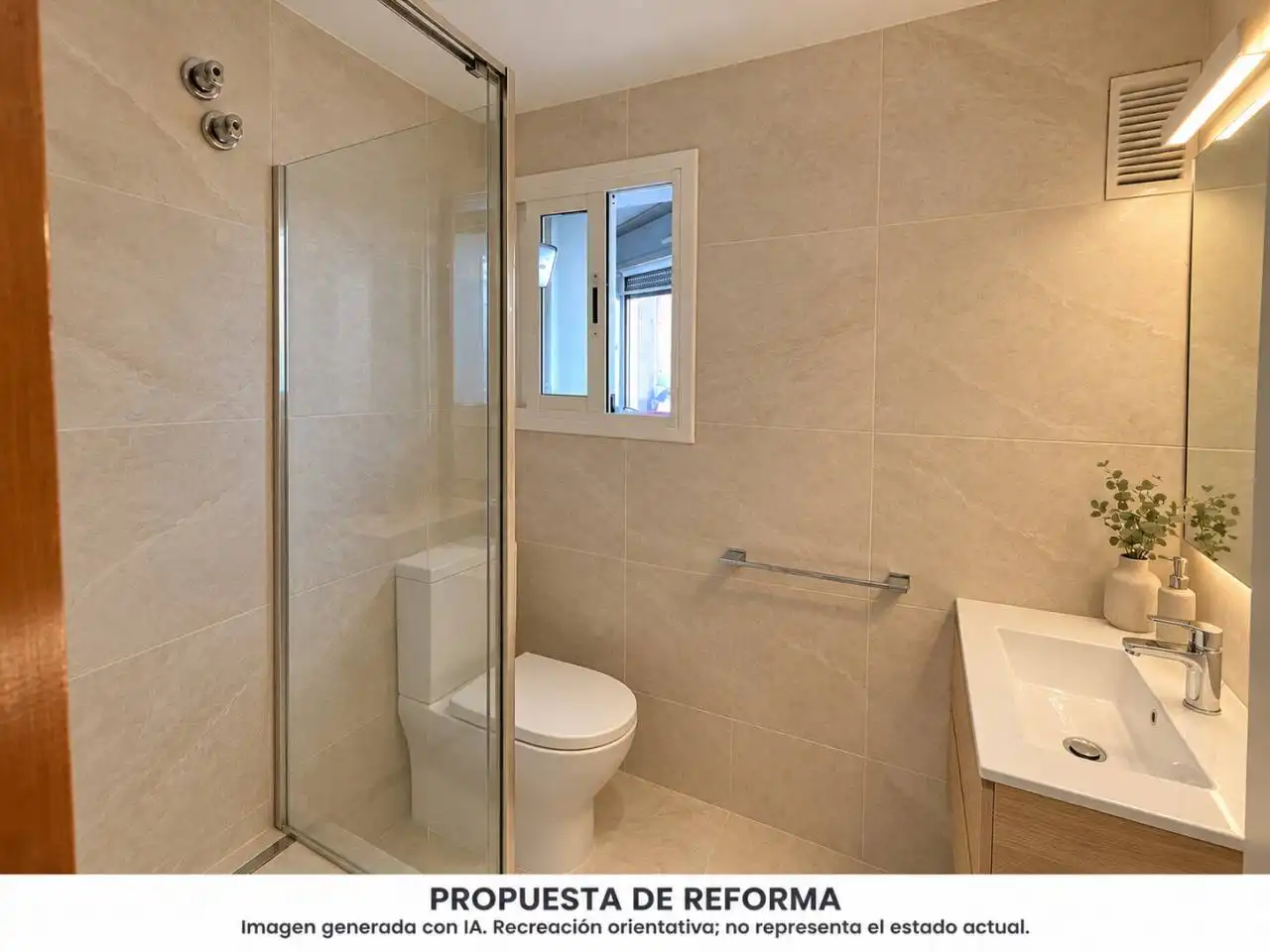 Badezimmer von Wohnung zum Verkauf in Sabadell mit Klimaanlage, Heizung und Abstellraum