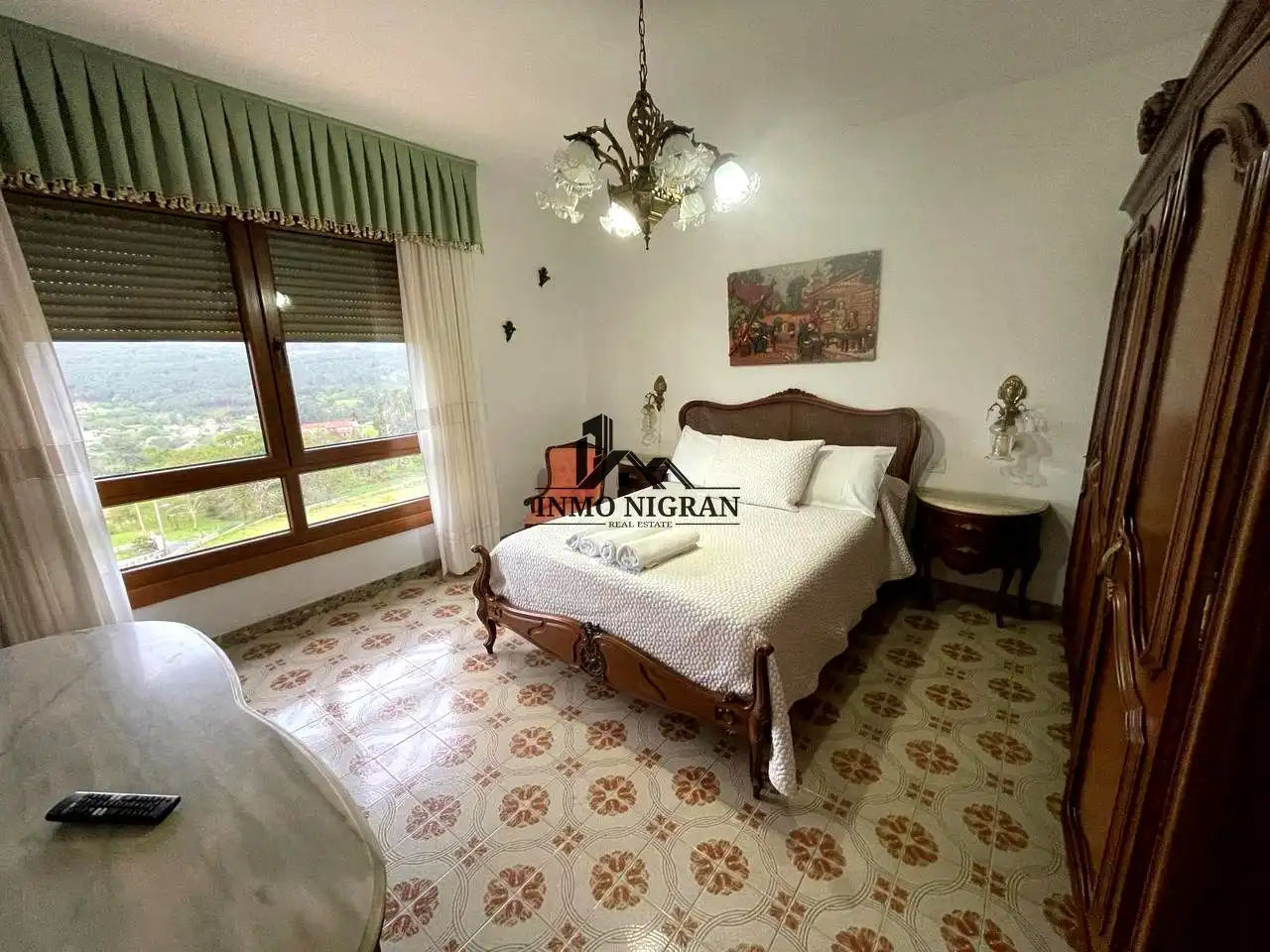 Bedroom of Houses for rent in Baiona  with Private garden, Swimming Pool and Balcony