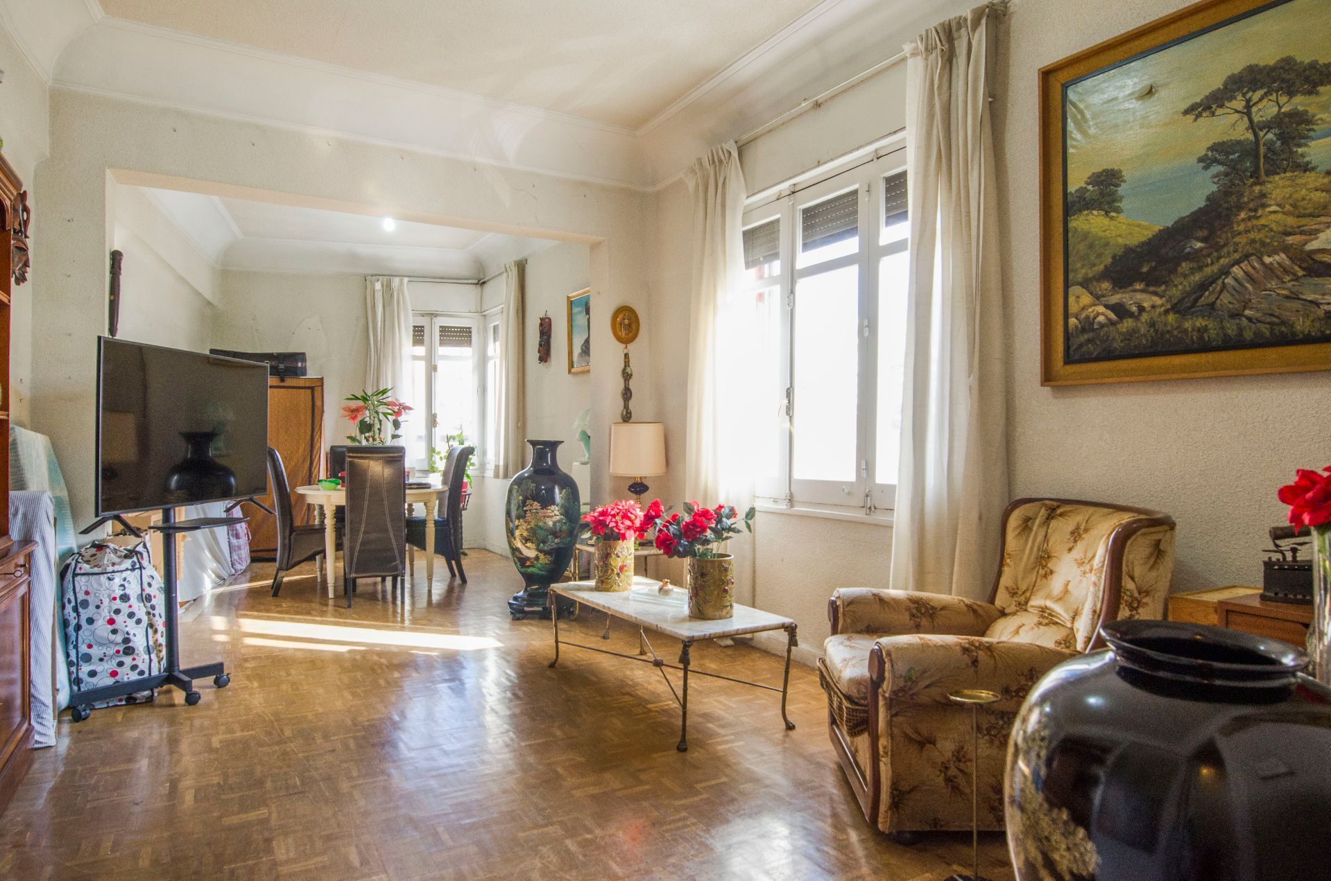 Sala d'estar de Pis en venda en  Madrid Capital amb Calefacció