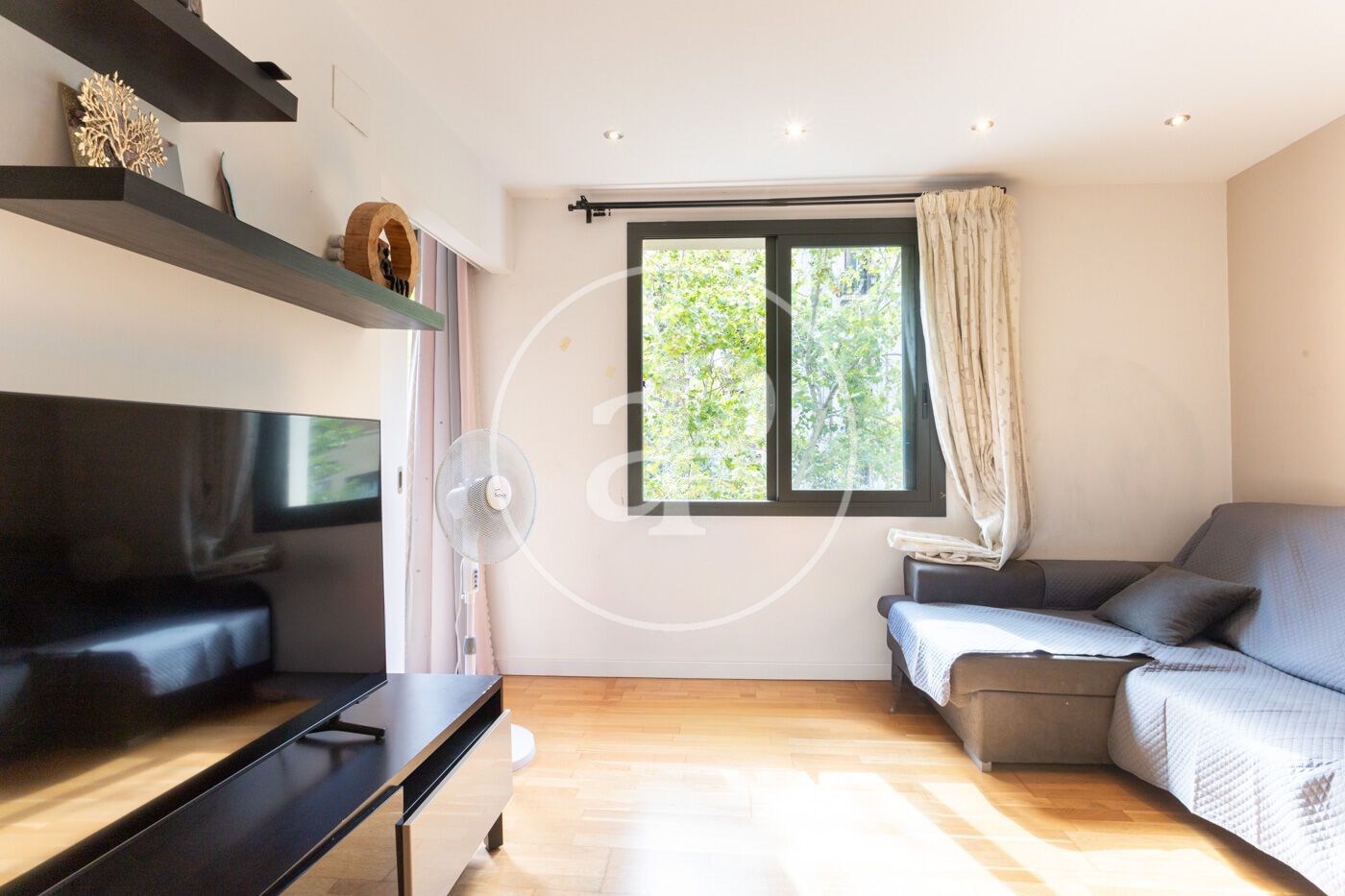 Sala d'estar de Pis en venda en  Barcelona Capital amb Aire condicionat i Calefacció