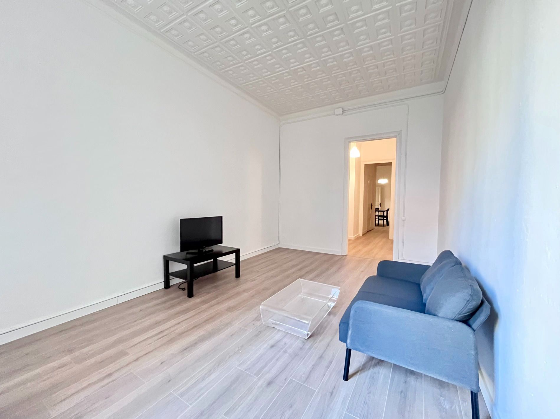 Living room of Flat to rent in  Barcelona Capital  with Heating, Parquet flooring and Furnished