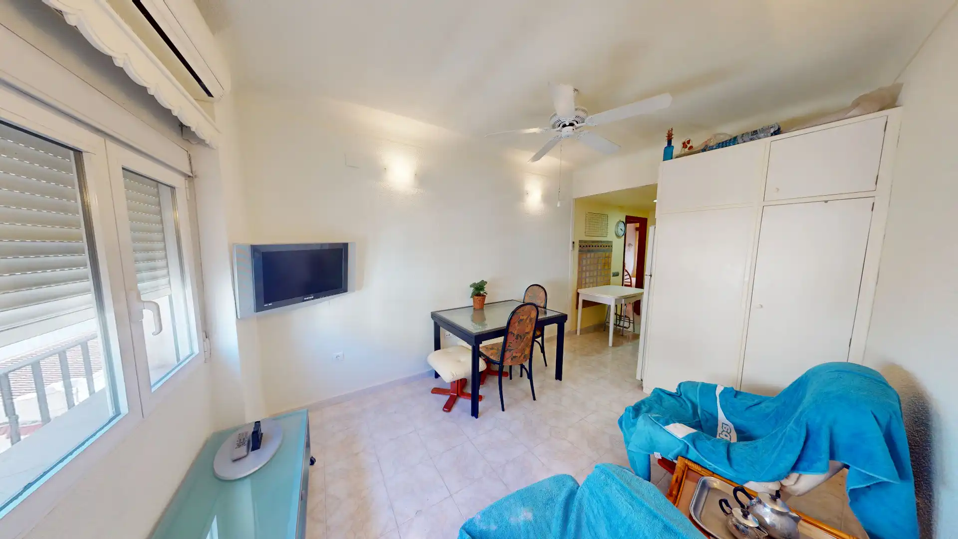 Sala de estar de Piso en venta en Alicante / Alacant con Aire acondicionado, Amueblado y Horno