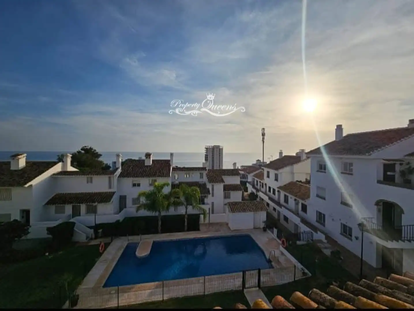 Außenansicht von Maisonette zur Miete in Mijas mit Klimaanlage, Terrasse und Schwimmbad