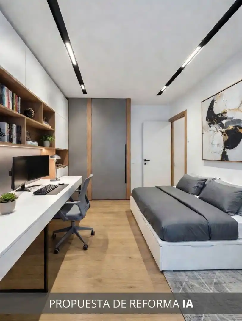 Schlafzimmer von Erdgeschoss zum Verkauf in Barcelona mit Heizung, Terrasse und Möbliert