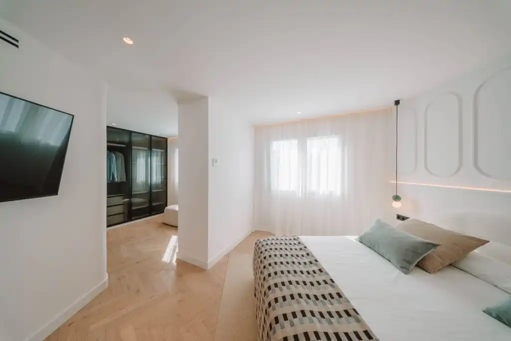 Schlafzimmer von Wohnungen zum Verkauf in  Palma de Mallorca mit Klimaanlage und Möbliert
