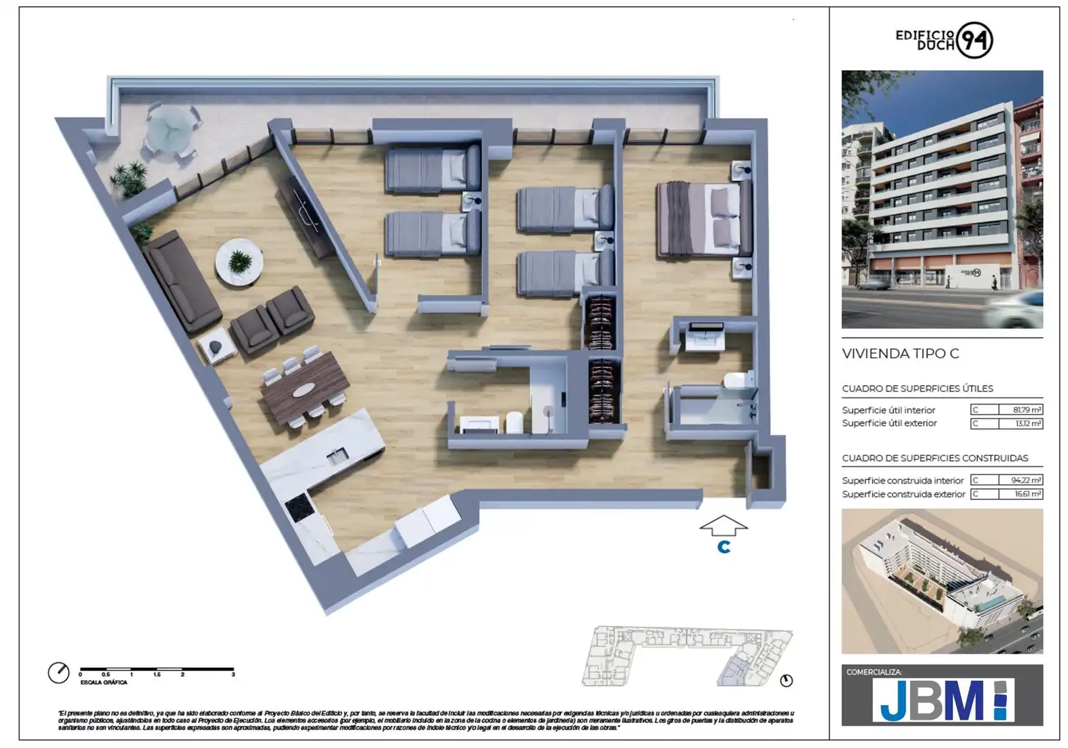 Piso en venta en Castellón de la Plana / Castelló de la Plana con Calefacción, Jardín privado y Terraza