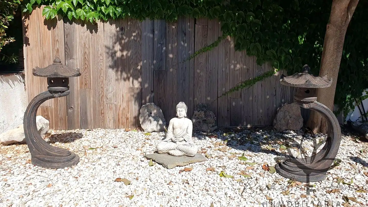 Garten von Einfamilien-Reihenhaus zum Verkauf in Castelldefels mit Klimaanlage, Heizung und Privatgarten